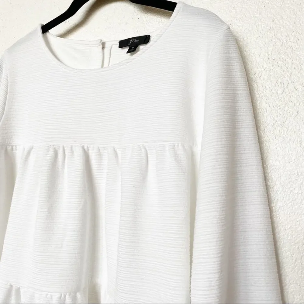 J. Crew Button Back Tiered Bell Sleeve Top Size Medium